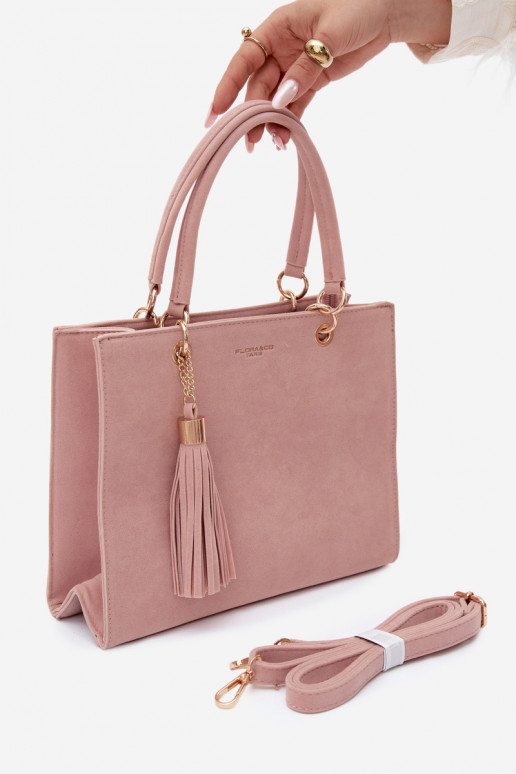 Sac de type en simili daim rose Ottilie