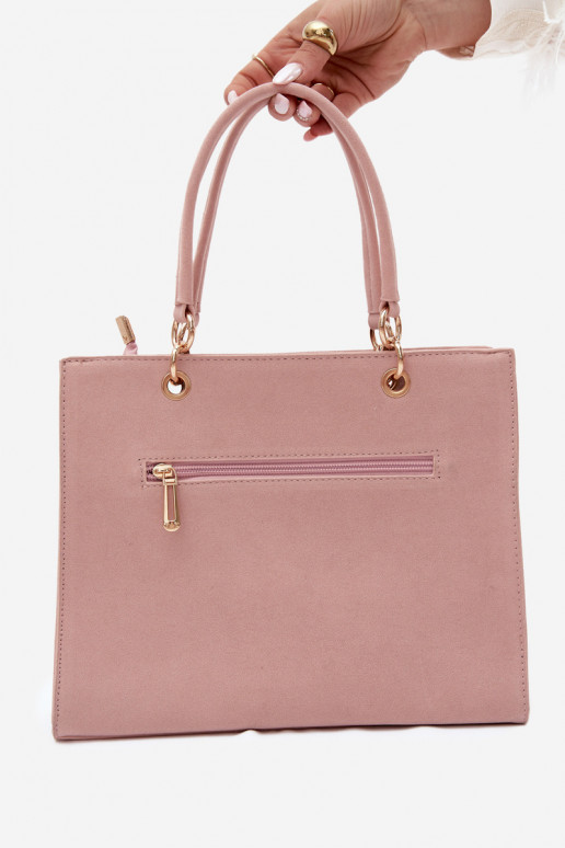 Sac de type en simili daim rose Ottilie