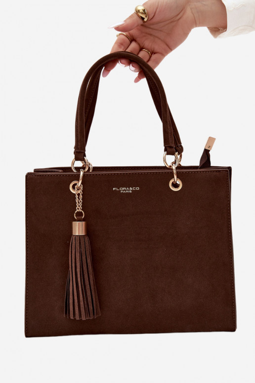 Tas in faux suede bruin Ottilie