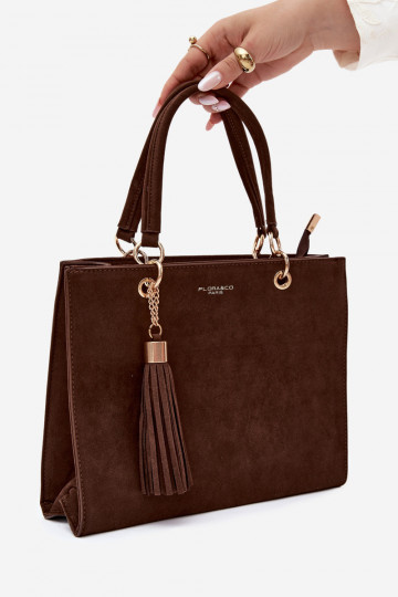 Tas in faux suede bruin Ottilie 2