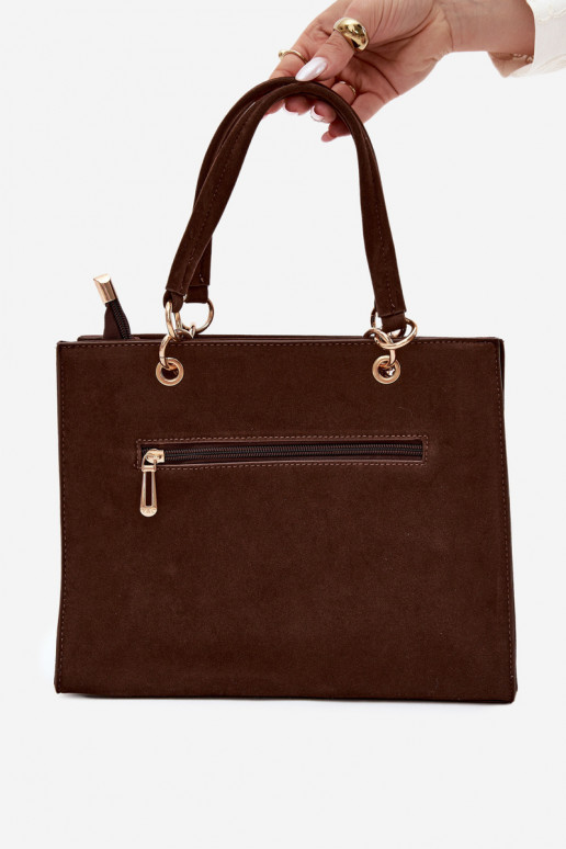 Sac en daim synthétique marron Ottilie