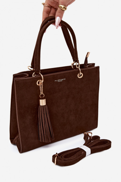 Sac en daim synthétique marron Ottilie
