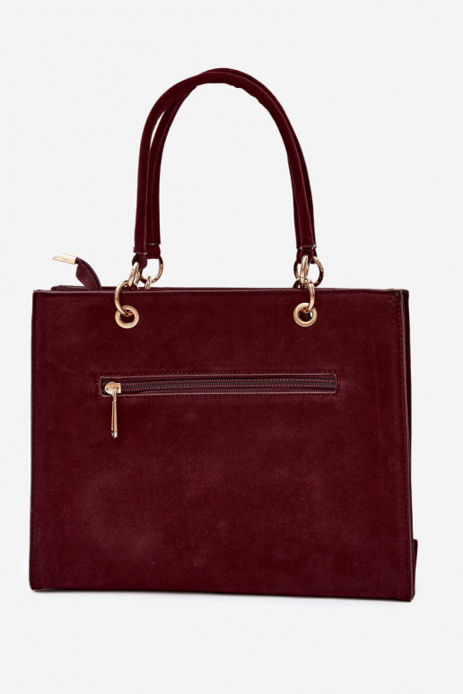Sac en daim synthétique bordeaux Ottilie