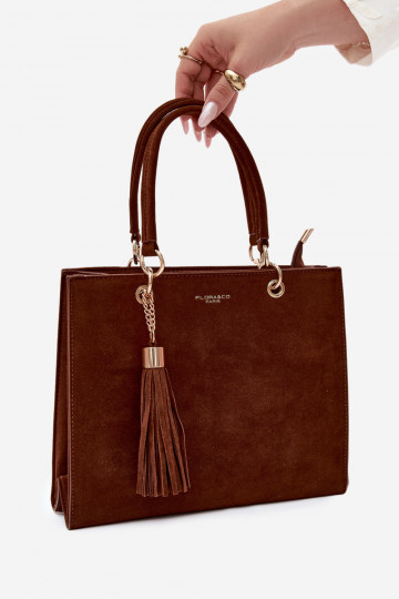 Sac en daim synthétique chocolat Ottilie