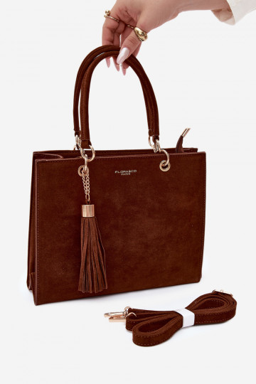 Sac en daim synthétique chocolat Ottilie 2