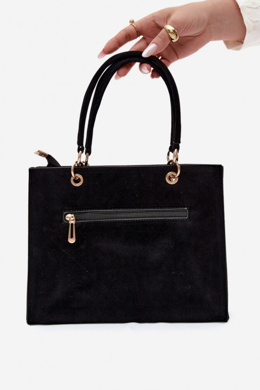 Sac en daim synthétique noir Ottilie