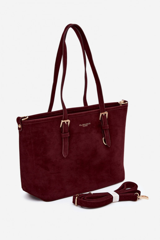 Sac en daim synthétique bordeaux Araminta