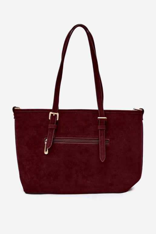 Tas in faux suede bordeaux Araminta