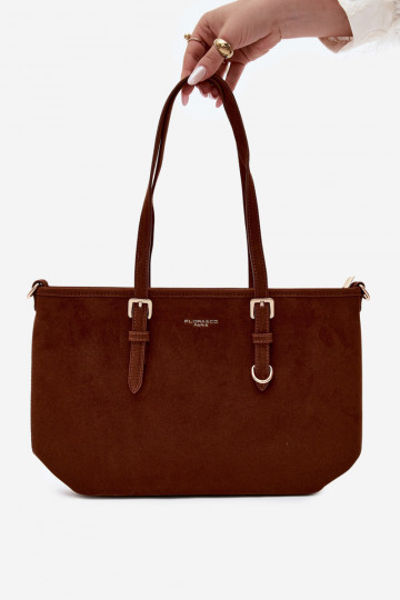 Tas in faux suede bruin Araminta 2
