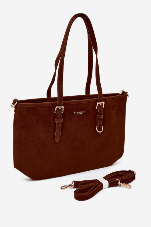 Sac en daim synthétique marron Araminta