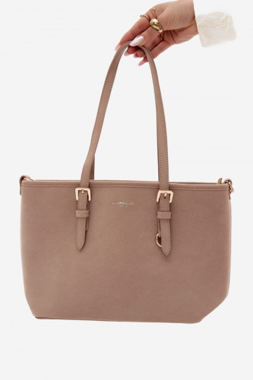 Sac en daim synthétique ivoire Araminta 2