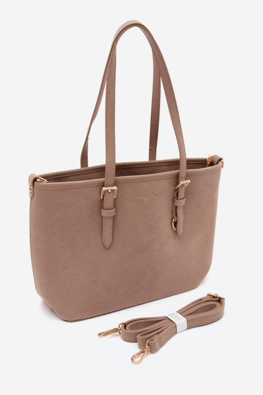 Tas in faux suede ivoor Araminta