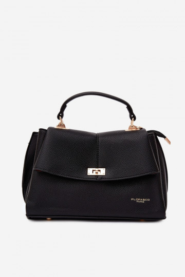 Dames tas in faux leather zwart Sybella