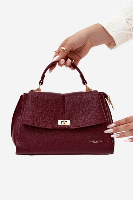 Sac pour femmes en cuir synthétique bordeaux Sybella