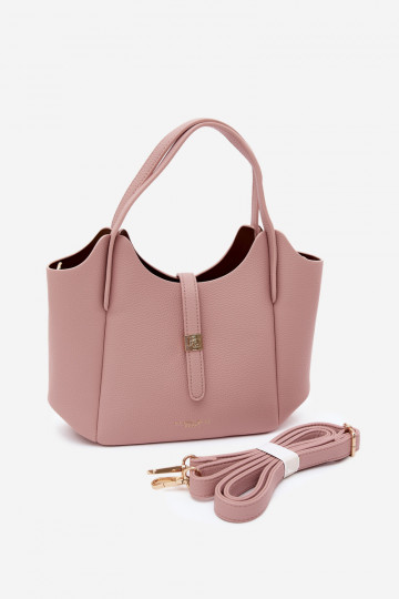 Roze handtas van faux leer Toffee 2