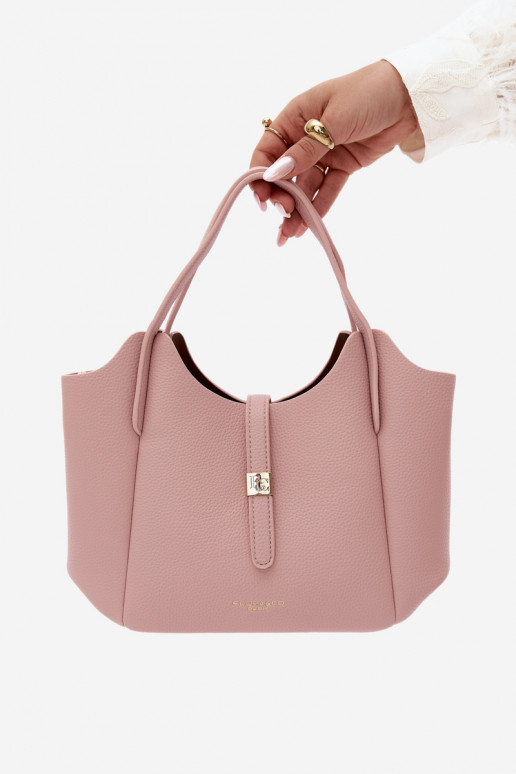Rosa Handtasche aus Kunstleder Toffee