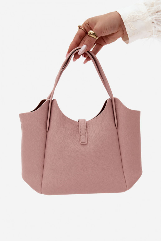 Rosa Handtasche aus Kunstleder Toffee