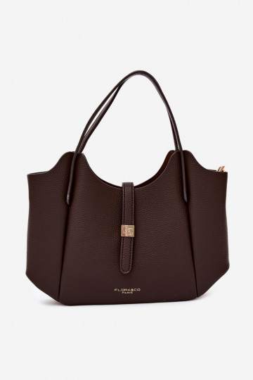 Sac en simili cuir chocolat Toffee