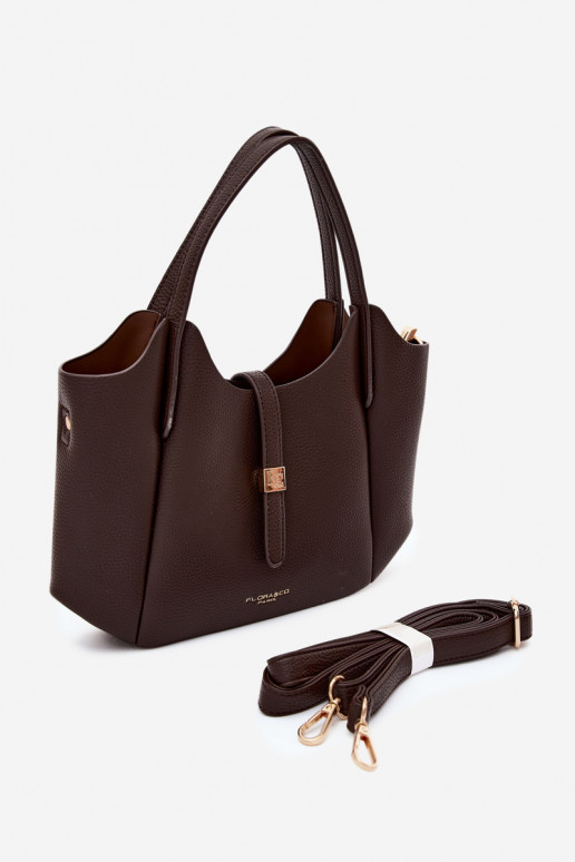 Sac en simili cuir chocolat Toffee