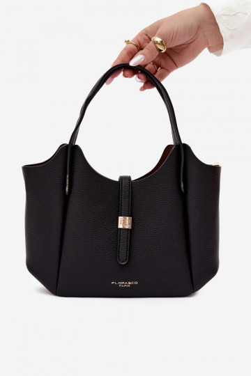 Sac en simili cuir noir Toffee