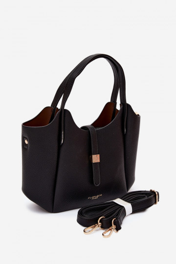 Sac en simili cuir noir Toffee 2