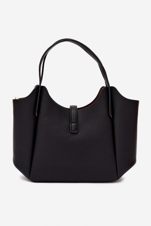Sac en simili cuir noir Toffee