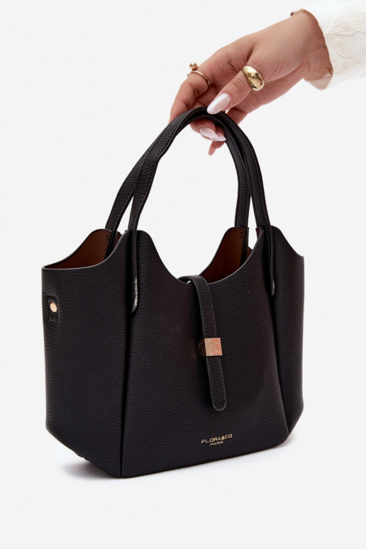 Sac en simili cuir noir Toffee