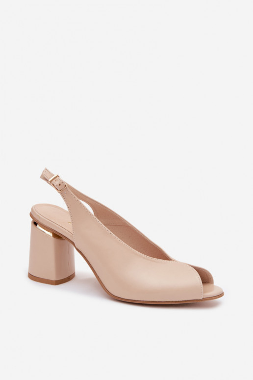 Sandales à talons élégantes pour femmes couleur sable Zazoo 1085
