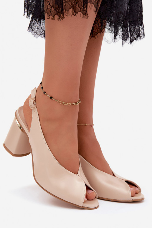 Sandales à talons élégantes pour femmes couleur sable Zazoo 1085