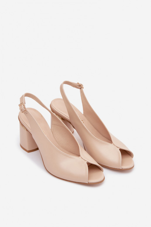 Sandales à talons élégantes pour femmes couleur sable Zazoo 1085