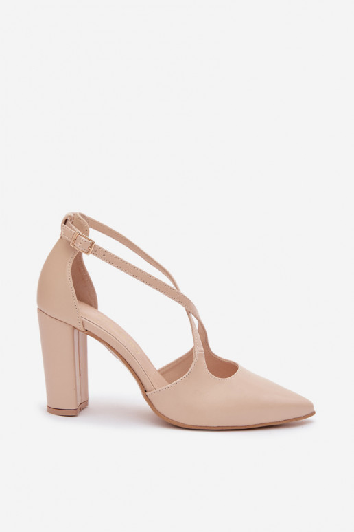 Schoenen met hakken Met Strepen Zazoo 1053 beige