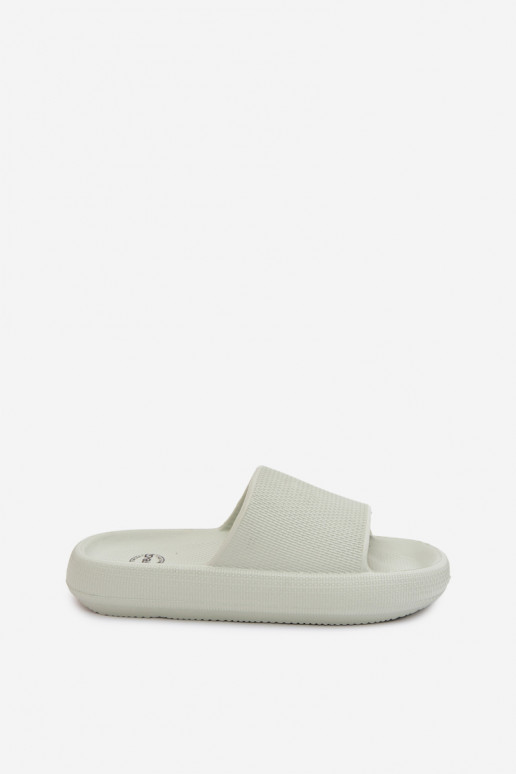 Leichte Damen-Schaum-Slipper auf dicker Sohle in Minze Querceria
