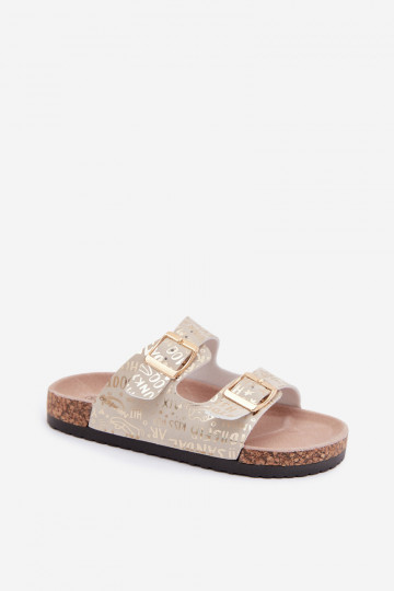 Goldene Kinderschuhe mit Schnallen Cinnamon 2