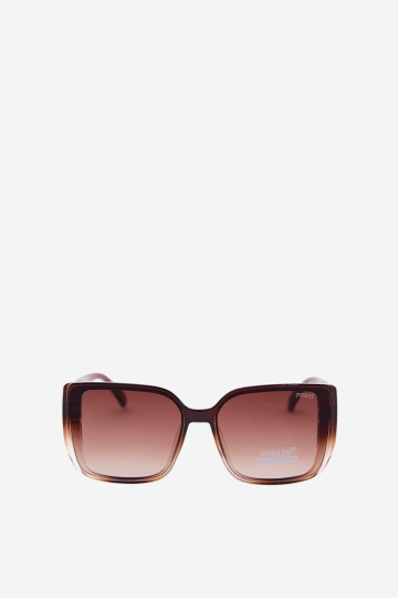 Lunettes de soleil avec des détails décoratifs en couleur marron 2