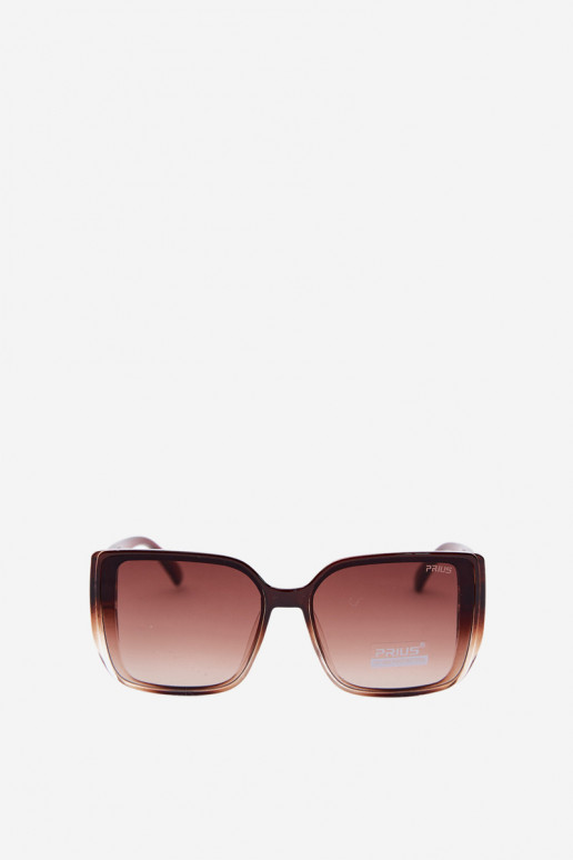 Lunettes de soleil avec des détails décoratifs en couleur marron