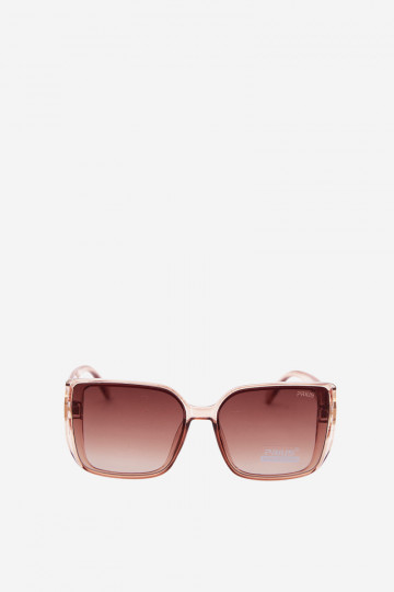 Lunettes de soleil avec des détails décoratifs en couleur rose 2