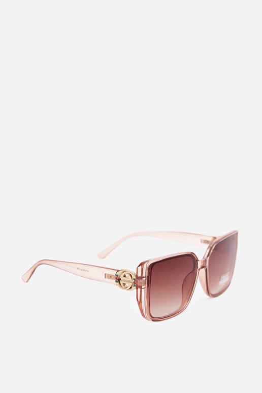 Sonnenbrille mit dekorativen Details in Rosa