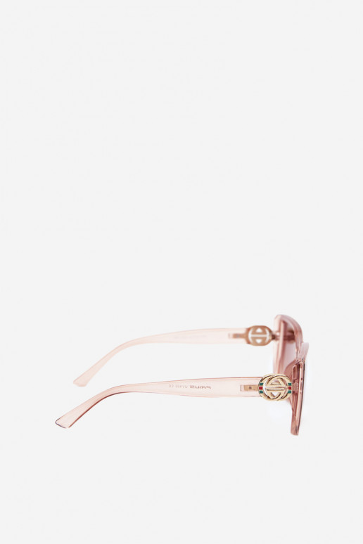Zonnebril met decoratieve details in roze