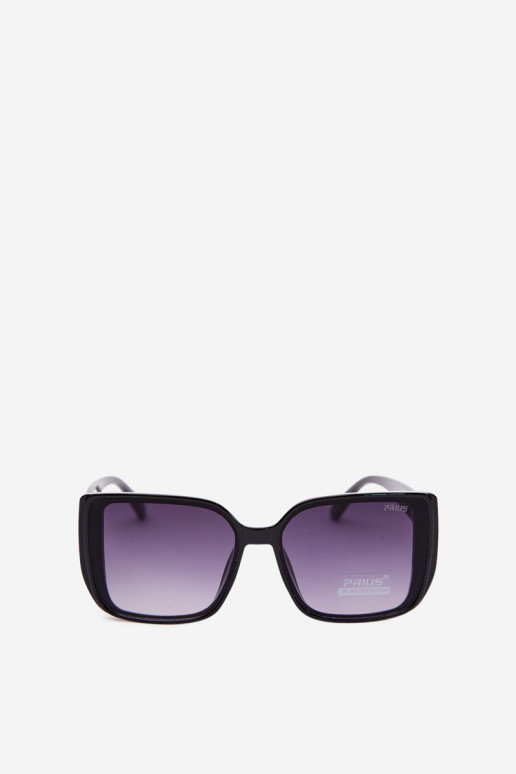 Sonnenbrille mit dekorativen Details in Schwarz