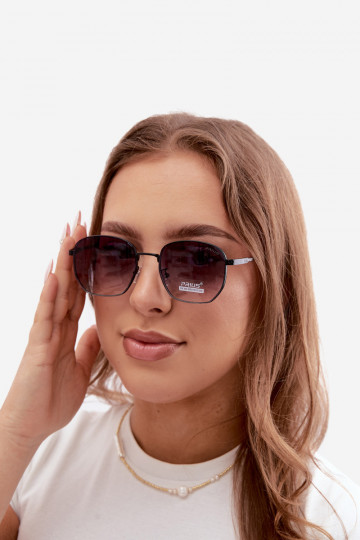 Sonnenbrille mit dünnen Rahmen UV 400 in Schwarz
