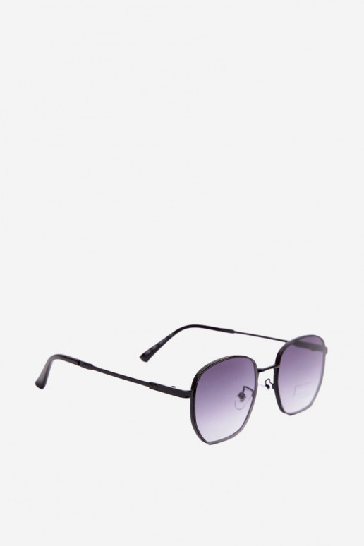Lunettes de soleil avec monture fine UV 400 en couleur noire