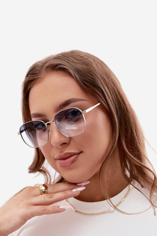 Lunettes de soleil avec monture fine UV 400 en couleur bleue