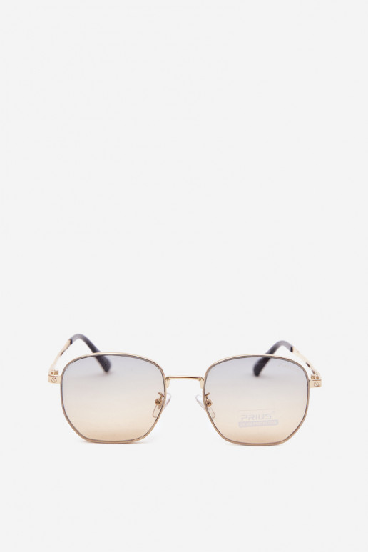Lunettes de soleil avec monture fine UV 400 en couleur jaune