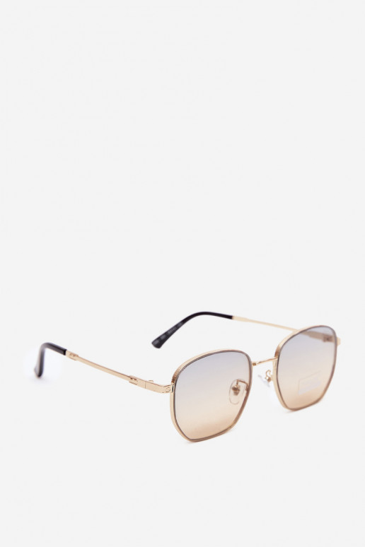 Lunettes de soleil avec monture fine UV 400 en couleur jaune