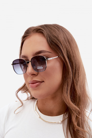 Sonnenbrille mit dünnen Rahmen UV 400 in Dunkelblau