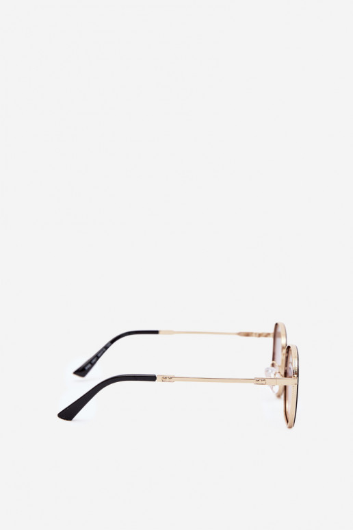 Lunettes de soleil avec monture fine UV 400 en couleur marron