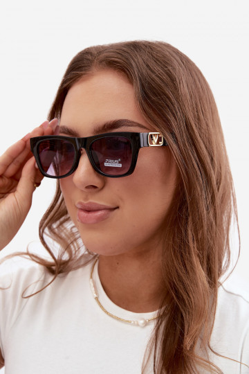 Lunettes de soleil pour femmes avec filtre UV en couleur noire