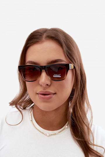 Dames zonnebril met UV-filter in bruin