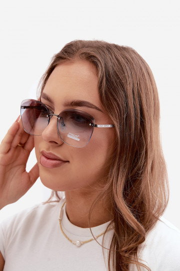Lunettes de soleil sans monture avec filtre UV 400 en couleur bleue