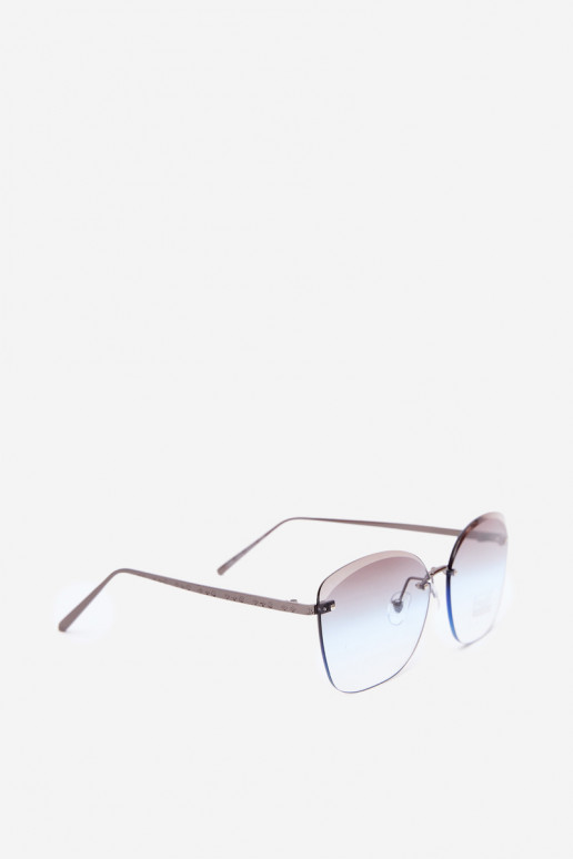 Rahmenlose Sonnenbrille mit UV 400-Filter in Blau